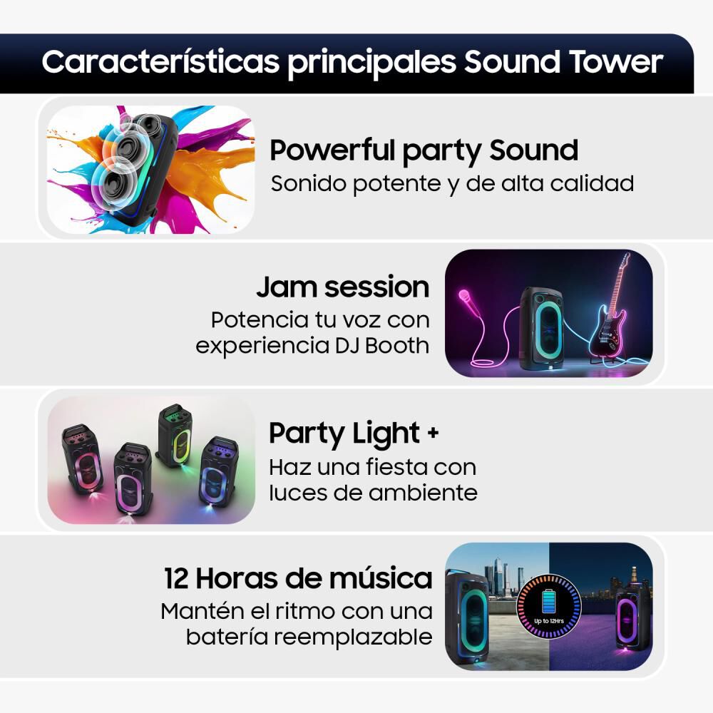 Samsung Sound Tower MX-ST40F Negro, foto 4