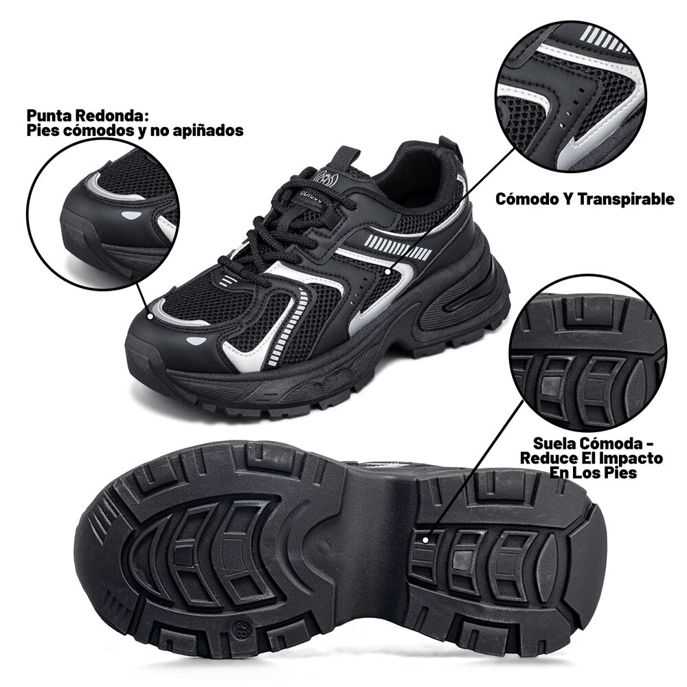 Zapatilla Deportiva Mujer De Malla Plataforma Weide Lt206 image number 7.0