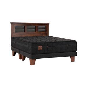 Cama Europea Celta Copper Black / King / Base Dividida + Respaldo