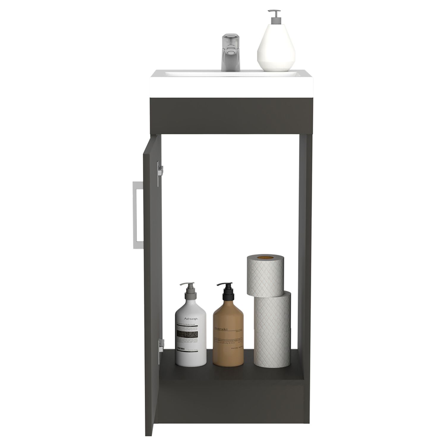 Mueble Vanitorio 1 Puerta Fm-005n - Negro image number 2.0