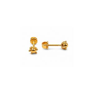 Aros Bolita Pistilo 4mm Oro 18k Nacional N1 0.90gr Dorado