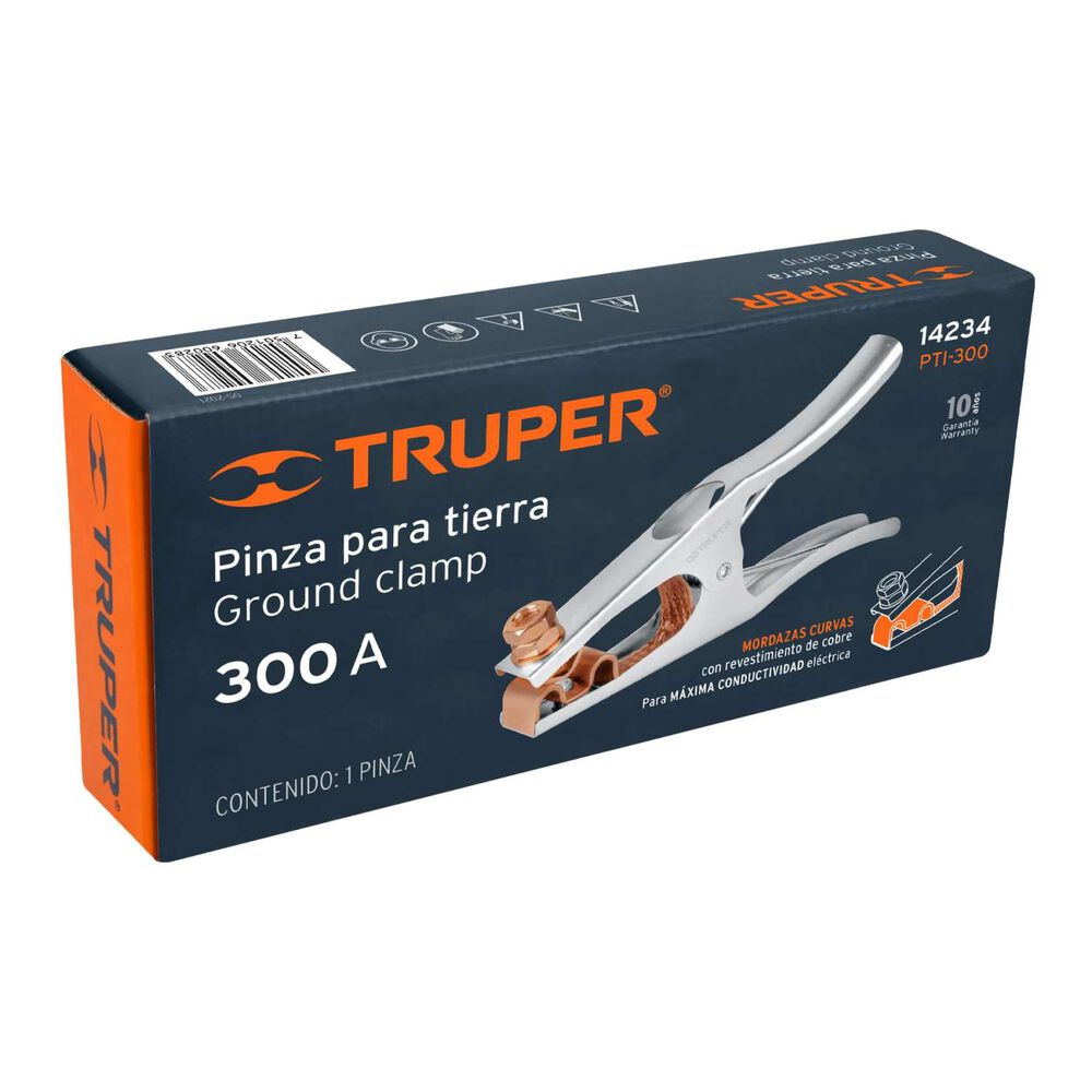 Pinza Para Tierra 300a - Truper image number 1.0