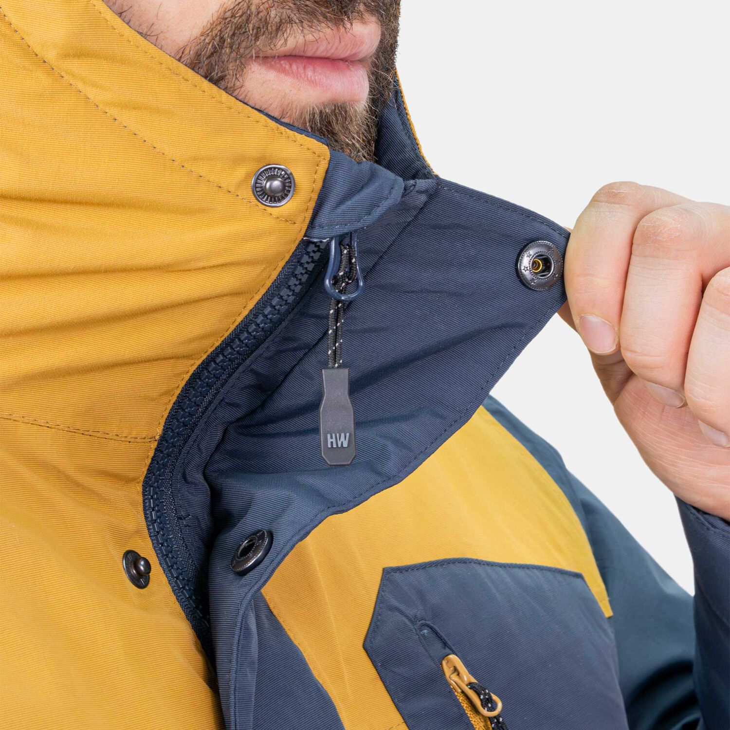 Parka Hw Kodiak Azul Mostaza image number 6.0
