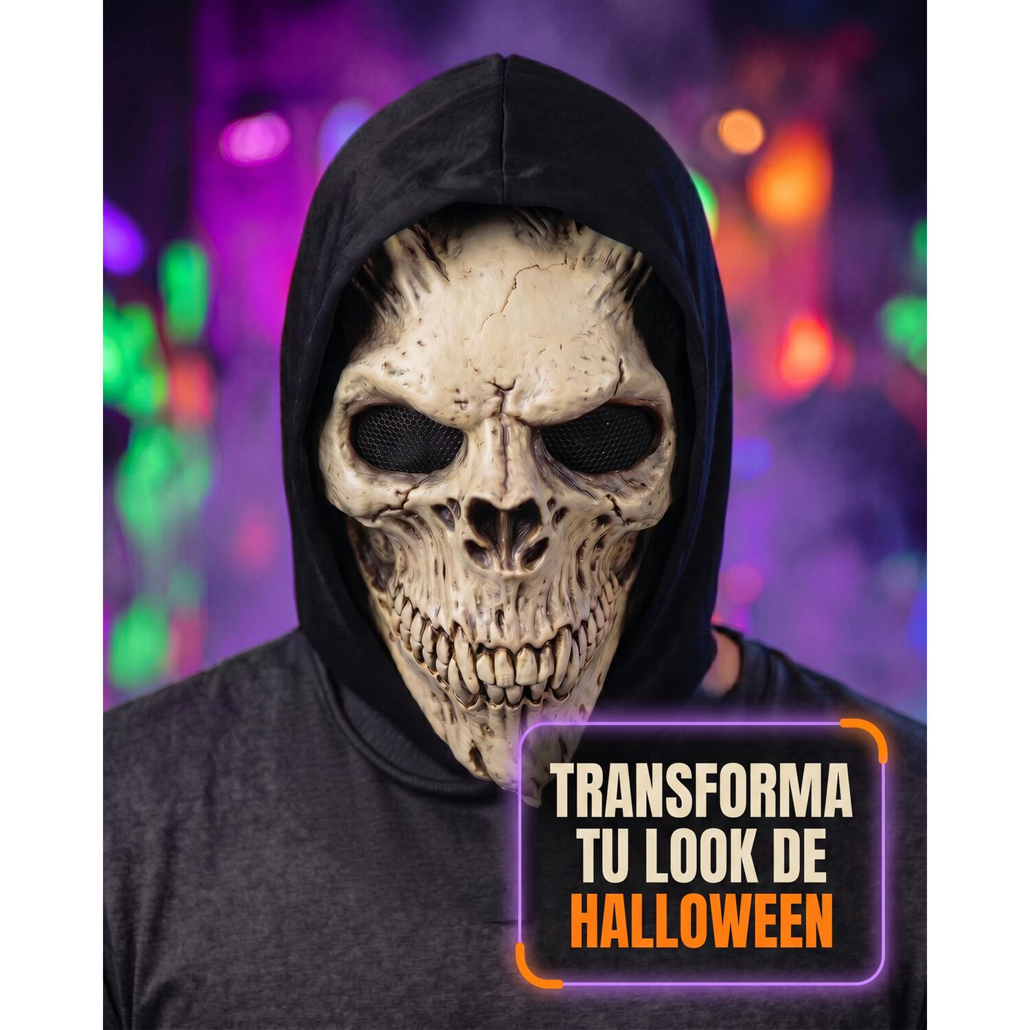 Mascara Calavera De Terror Realista Halloween image number 6.0