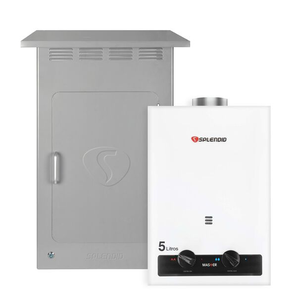 Pack Calefont 5l Tiro Natural Gas Licuado + Gabinete
