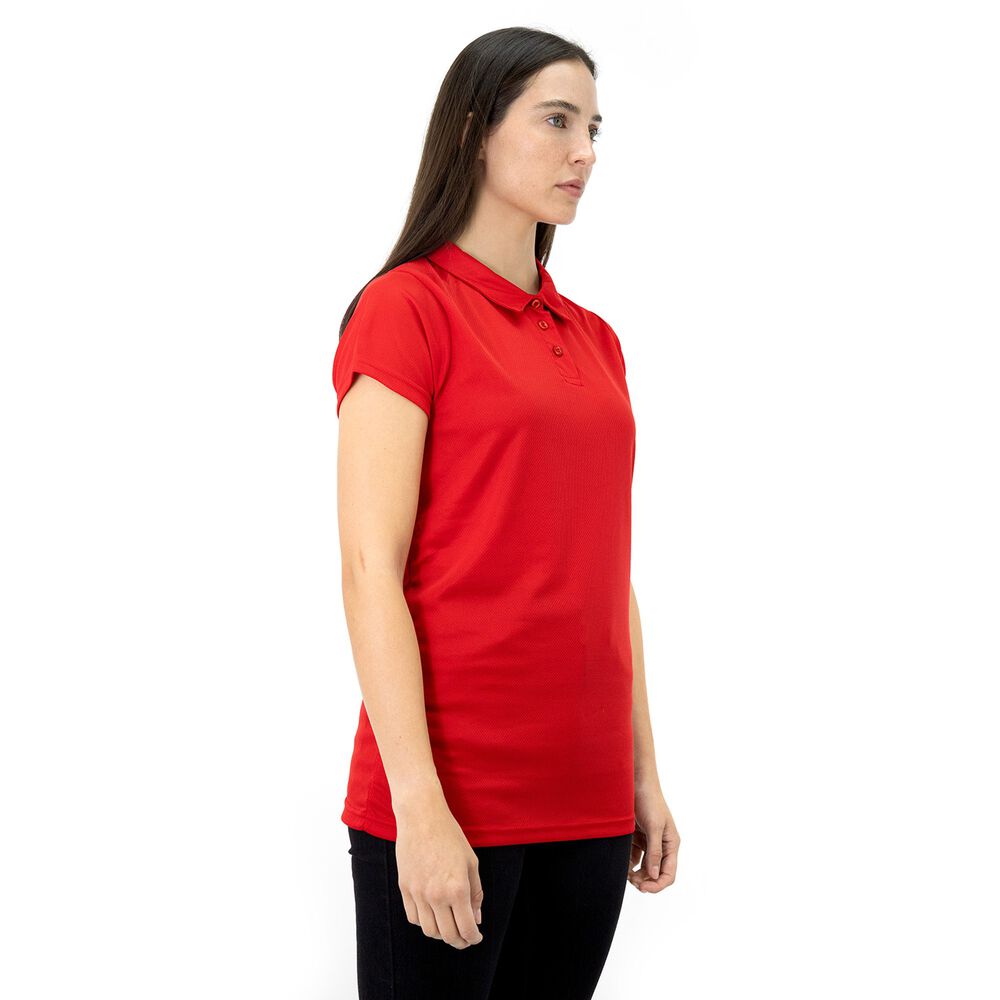 Polera Cooldry Quebec Manga Corta Rojo Mujer image number 1.0
