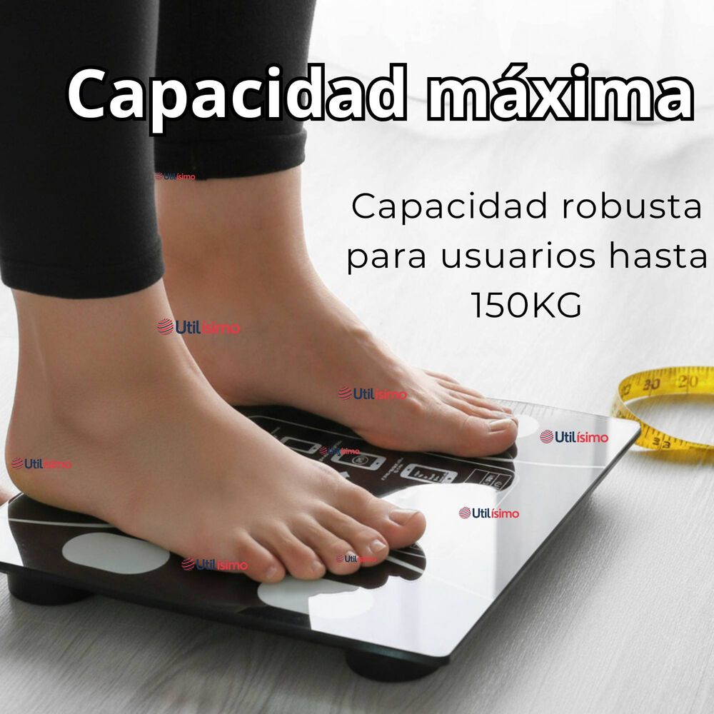 Balanza Pesa Digital Inteligente App Bluetooth Báscula Recargable image number 2.0