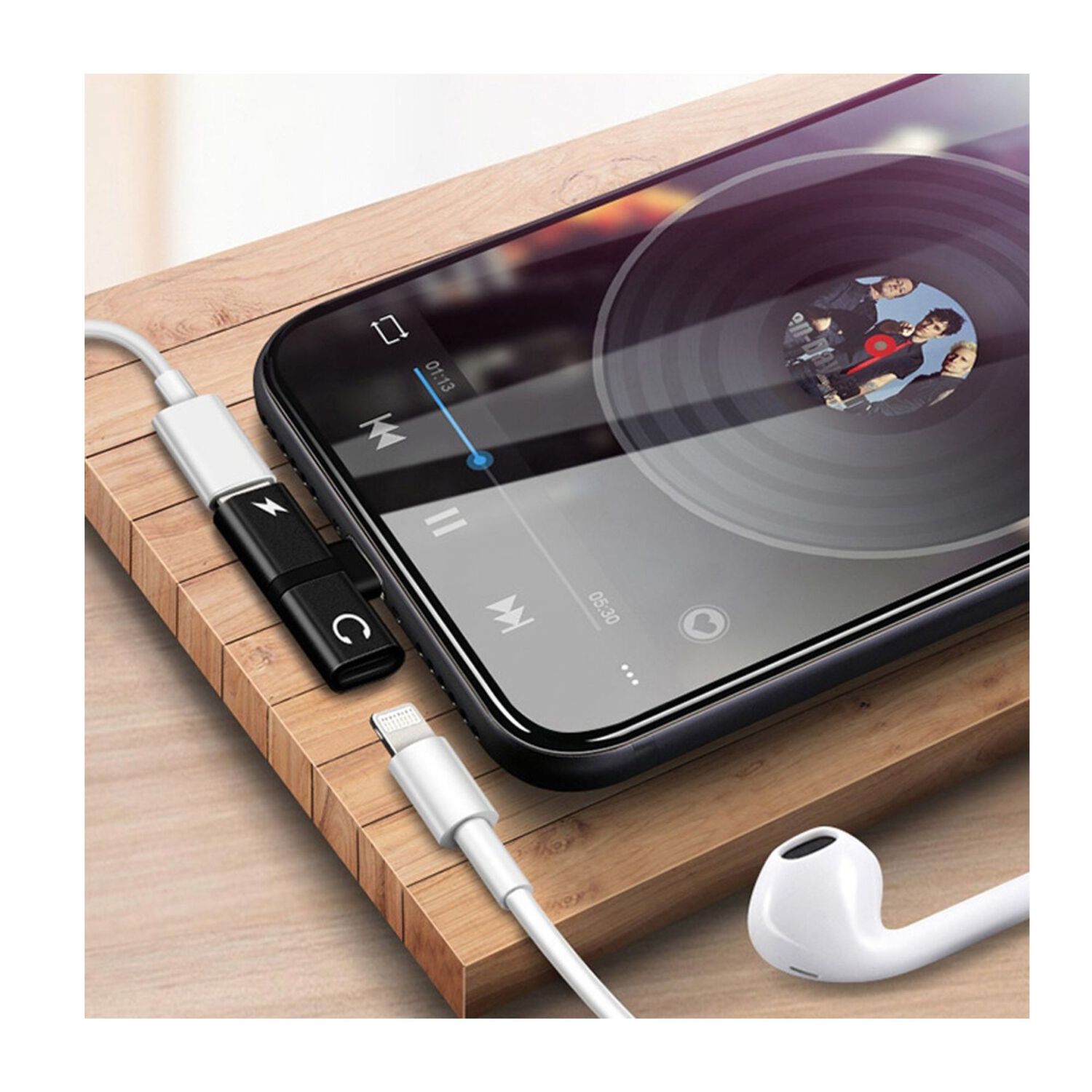 Adaptador Splitter Lightning Audio Y Carga 2 En 1 Iphone image number 3.0