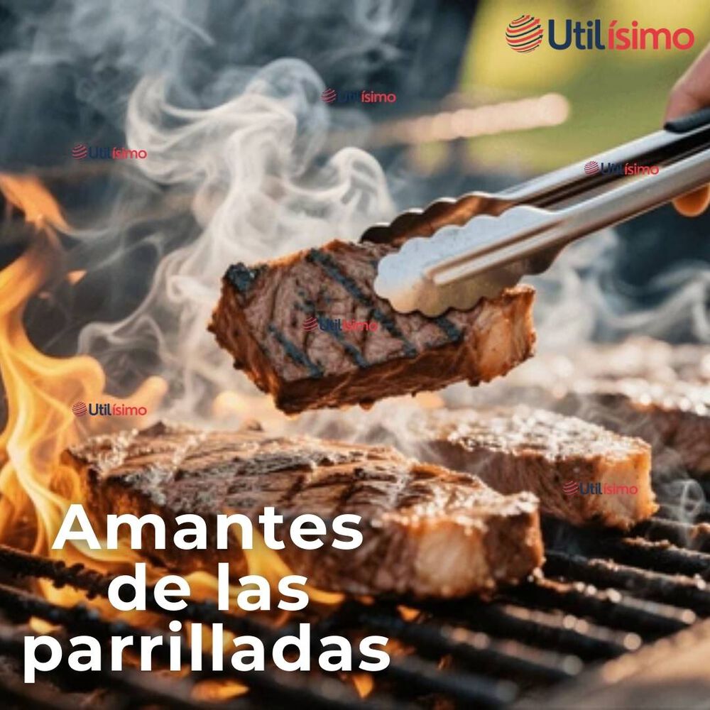 Pinzas Para Parrilla Y Cocina Acero Inoxidable Mango Madera image number 7.0