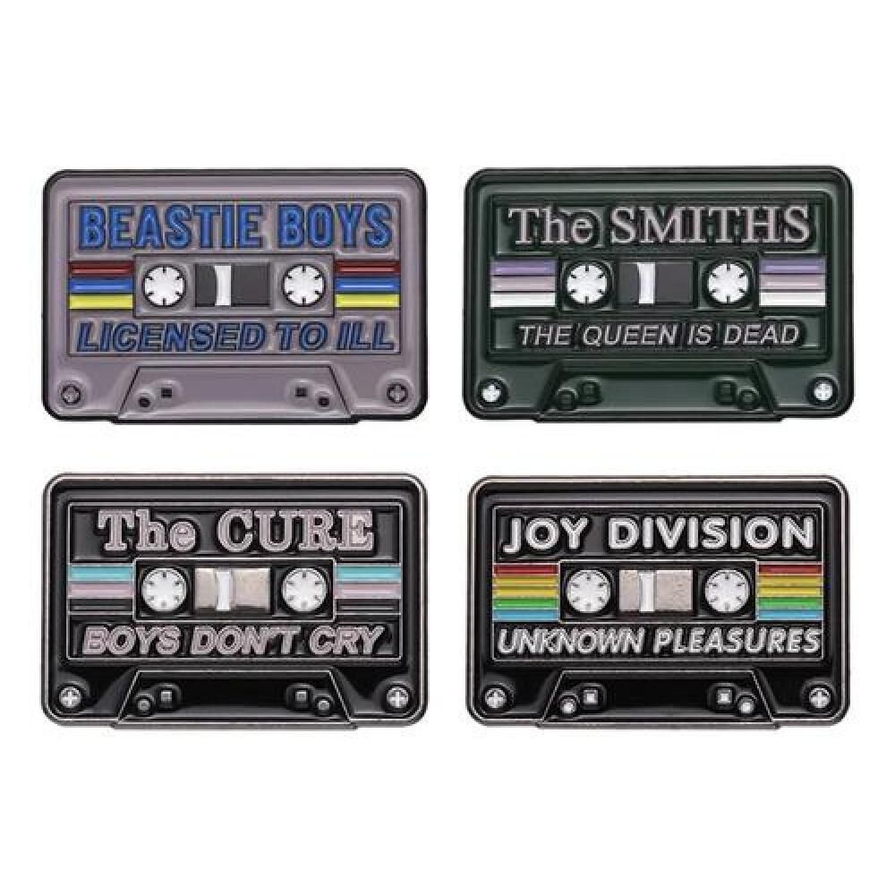 Set Pines Broches Mix Tape Cassette Retro Vintage Rock Pop image number 0.0
