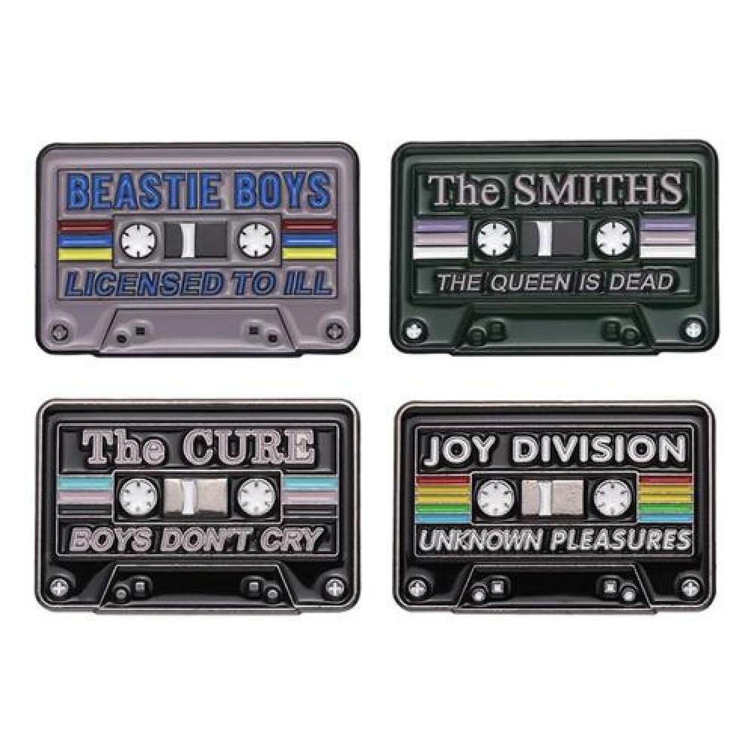 Set Pines Broches Mix Tape Cassette Retro Vintage Rock Pop image number 0.0