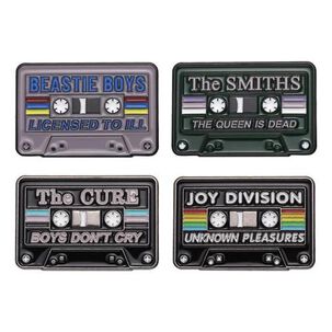 Set Pines Broches Mix Tape Cassette Retro Vintage Rock Pop