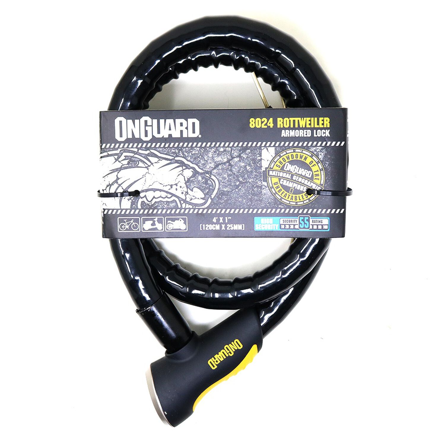Candado Onguard Llave Espiral Rottweiler 120cmx25mm image number 2.0
