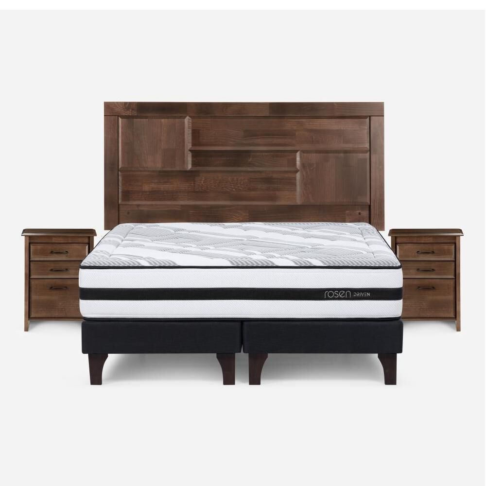 Cama Europea Rosen Driven / 2 Plazas / Base Dividida + Set de Maderas Dolce image number 0.0