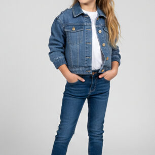 Chaqueta Jeans Ni&ntilde;a Denim Cl&aacute;sica Y Resistente