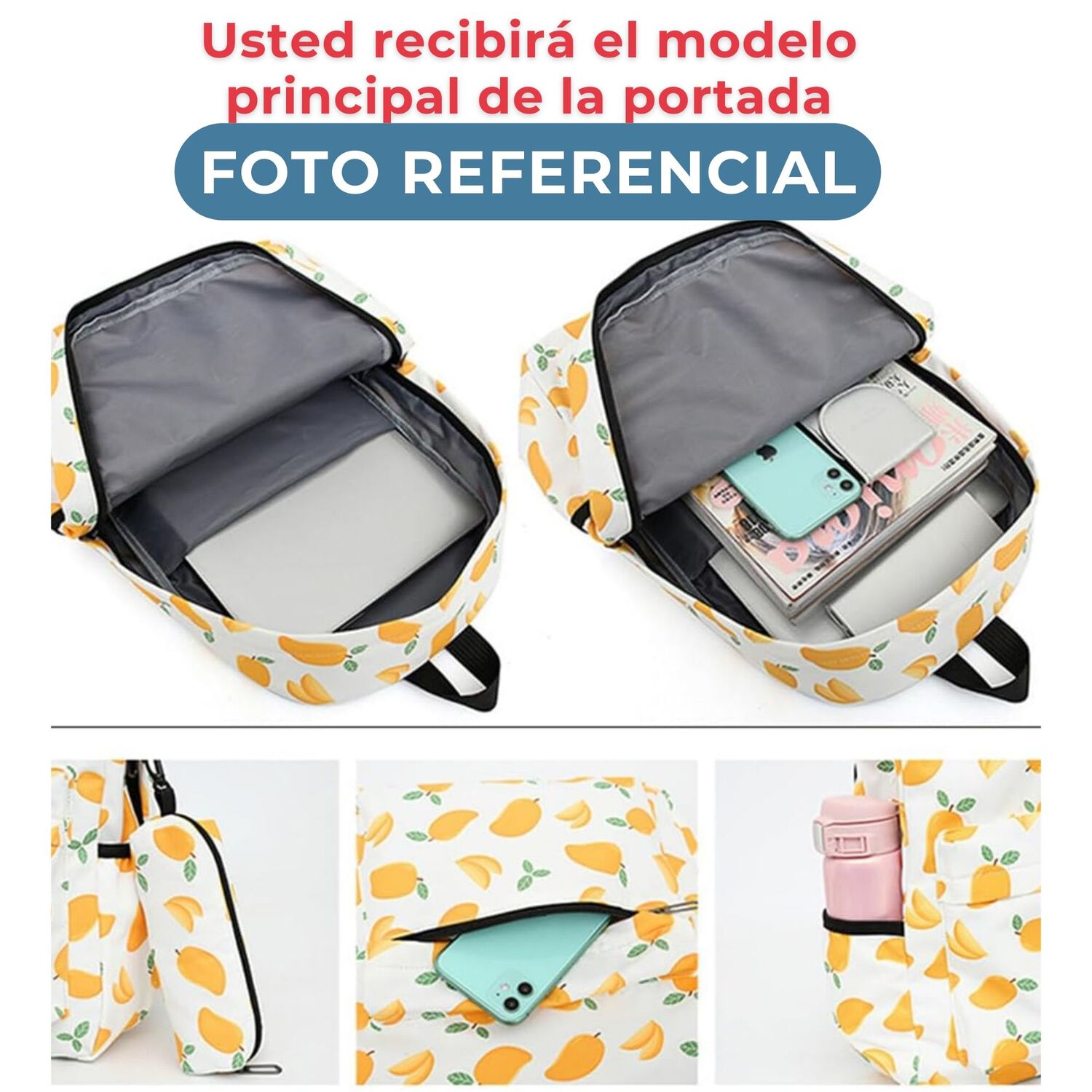 Pack Mochila Lonchera Estuche 43cm Juvenil Y Escolar Cat image number 3.0