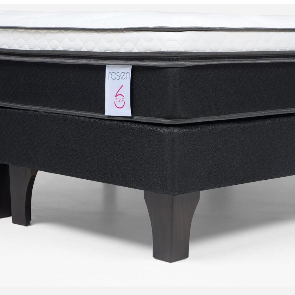 Cama Europea Rosen New Style 6 / 2 Plazas / Base Dividida + Respaldo image number 4.0