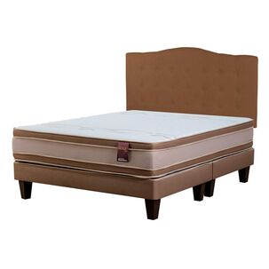 Cama Europea Mantahue Gold Dos / 2 Plazas / Base Dividida  + Respaldo