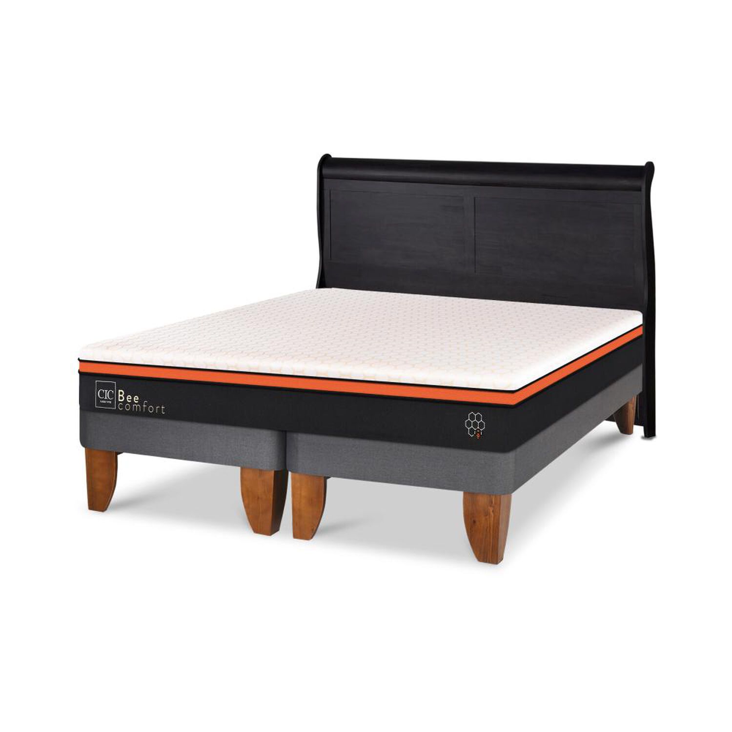 Cama Europea Cic Beecomfort / King / Base Dividida + Respaldo image number 4.0