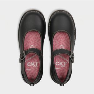 Zapato Escolar Mujer Colloky Reina Boca Hebilla Mantequilla Negro