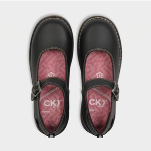 Zapato Escolar Mujer Colloky Reina Boca Hebilla Mantequilla Negro