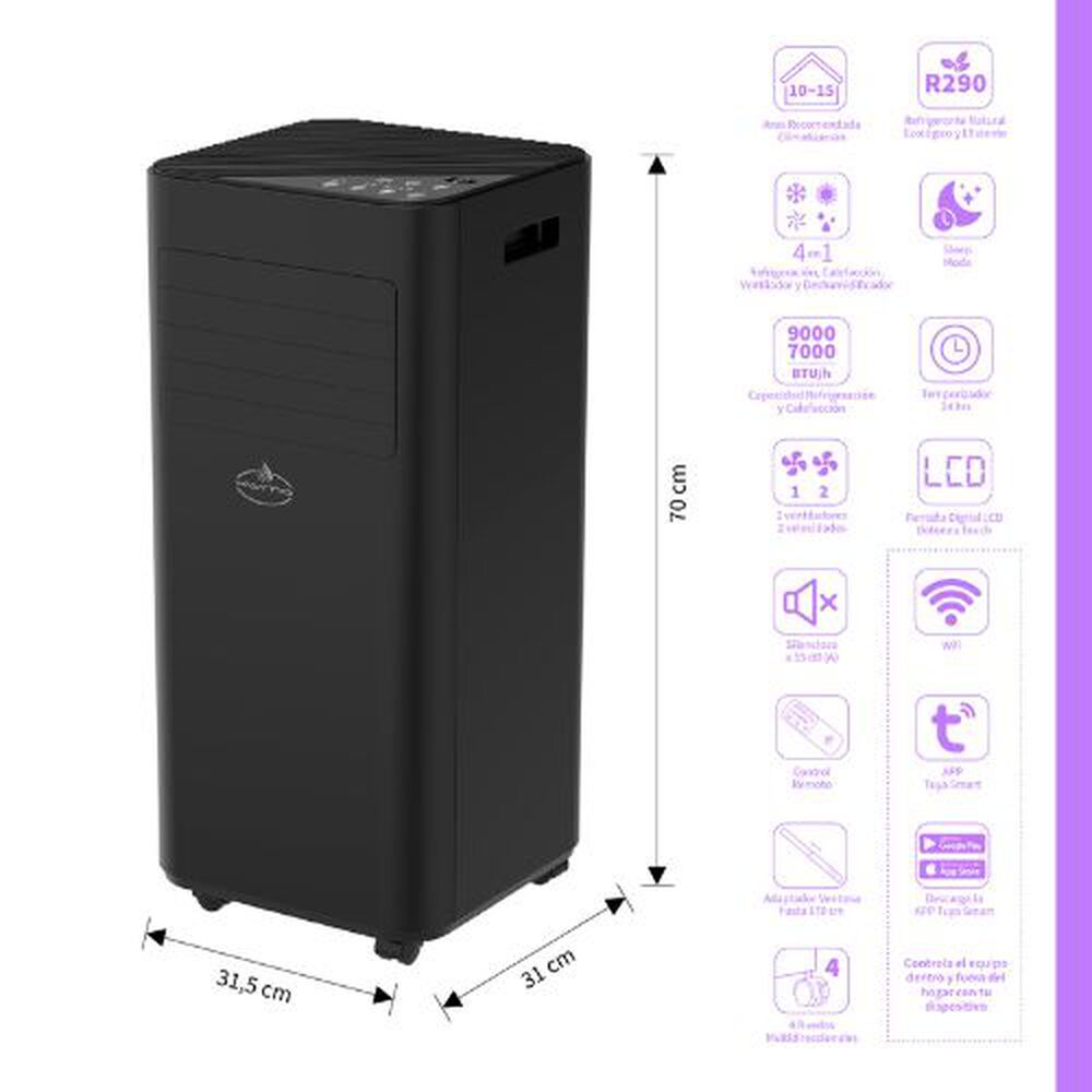 Aire Acondicionado Portátil Wifi 9000 Btu Ld 9wf Pro Black image number 1.0