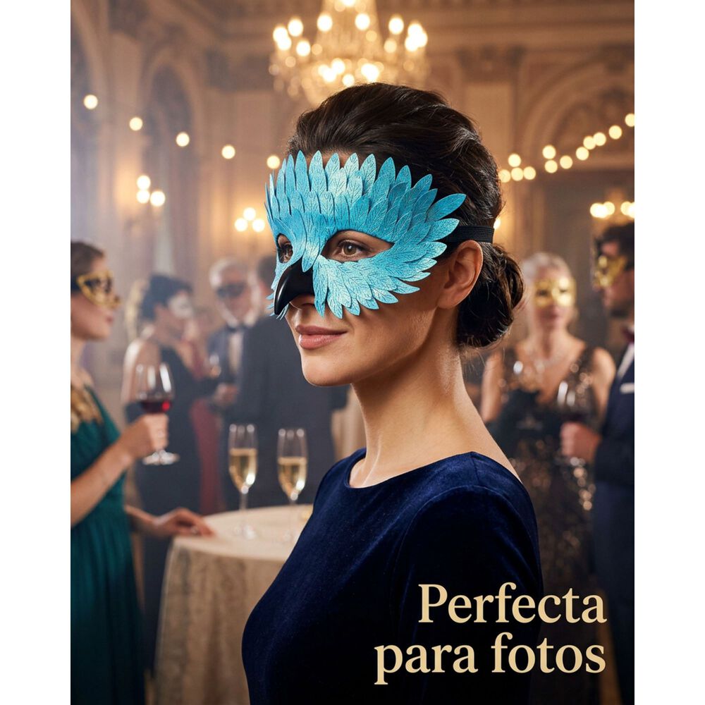 M&aacute;scara Pajaro Ave Plumas Carnaval Veneciano Para Disfraz image number 37.0