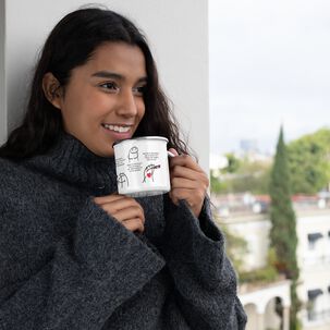 Taza Enlozada Lechera Christian Nodal Botella Tras Botella Taza Enlozada Lechera Christian Nodal Botella Tras Botella