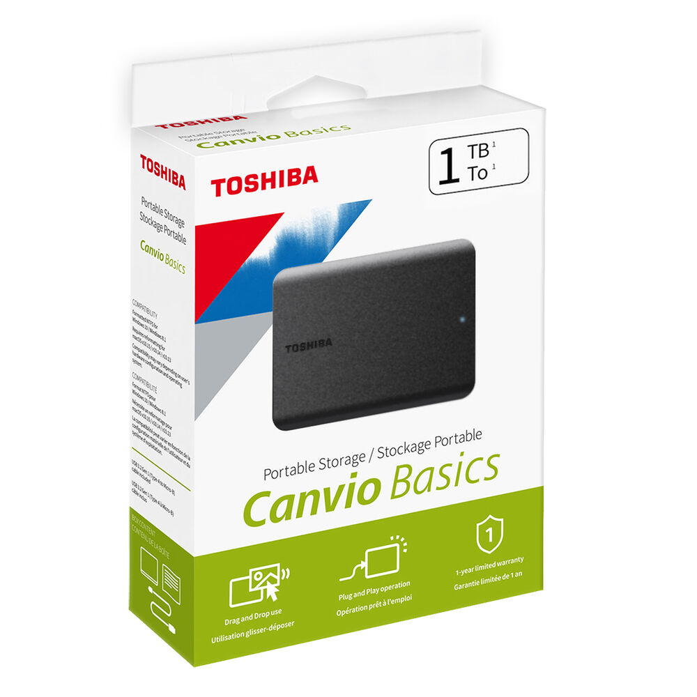 Disco Duro Externo Toshiba 1tb Canvio Basics A5 Hdtb510xk3aa image number 3.0