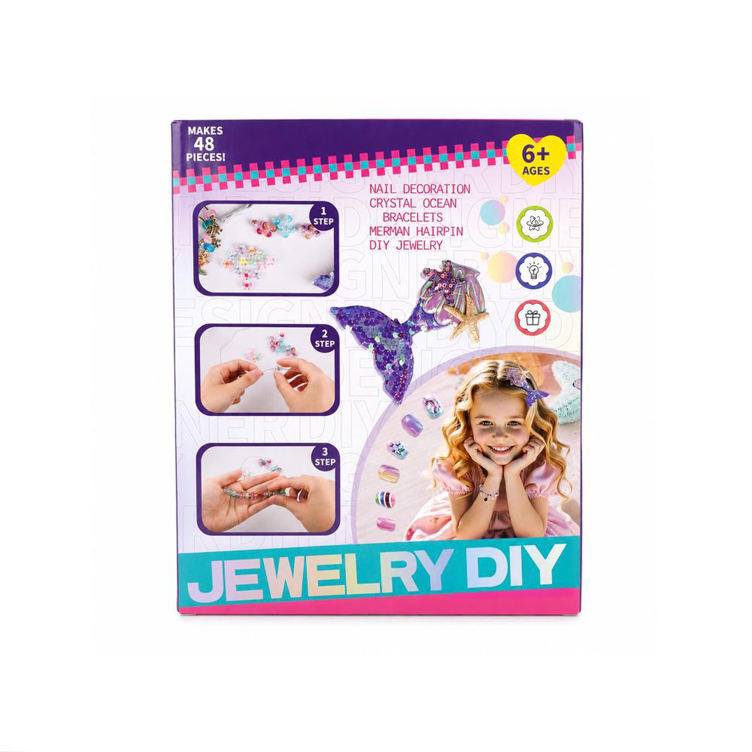Fashion Set U&ntilde;as, Pulseras Y Pinches Diy Surtido image number 2.0