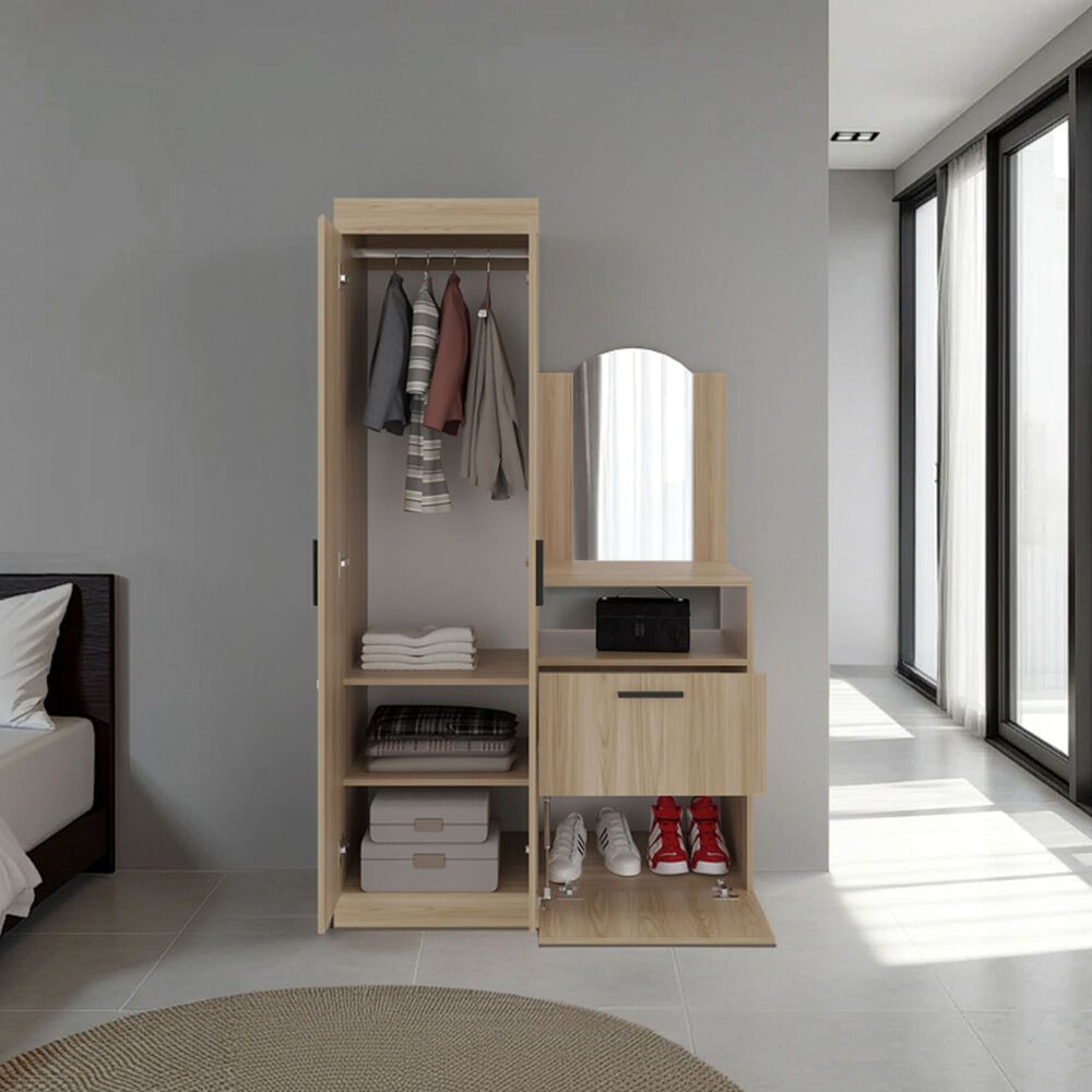 Closet Comoda Con Espejo 3 Puertas 1 Cajon image number 5.0
