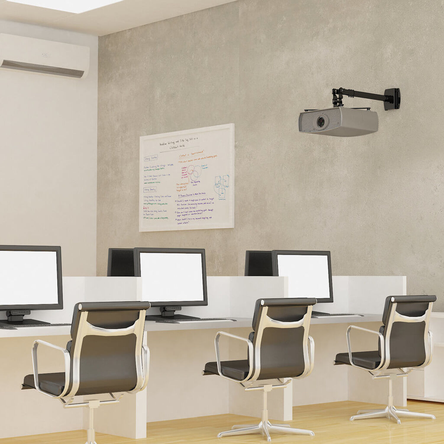 Soporte Proyector Brazo De 90.5 Cm Blanco Techo/pared - Inclinable - Sbrp756b Brasforma image number 2.0