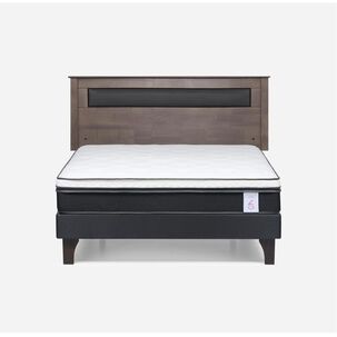 Cama Europea Rosen New Style / 2 Plazas / Base Normal + Respaldo