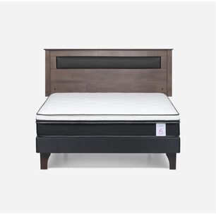 Cama Europea Rosen New Style / 2 Plazas / Base Normal + Respaldo