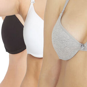Pack 3x Sosten Soft Algodón P350.010-bla Kayser