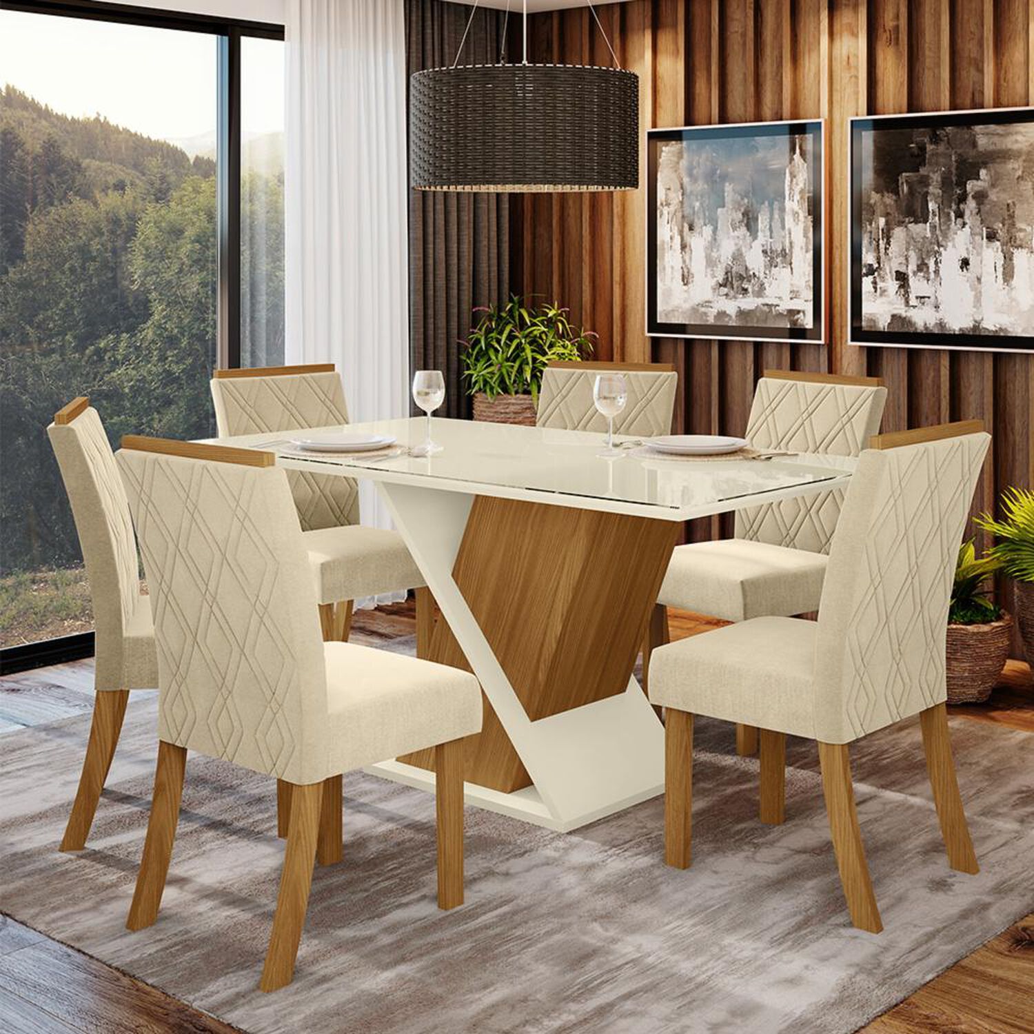Juego De Comedor Home Mobili Grecia 6 Personas image number 3.0
