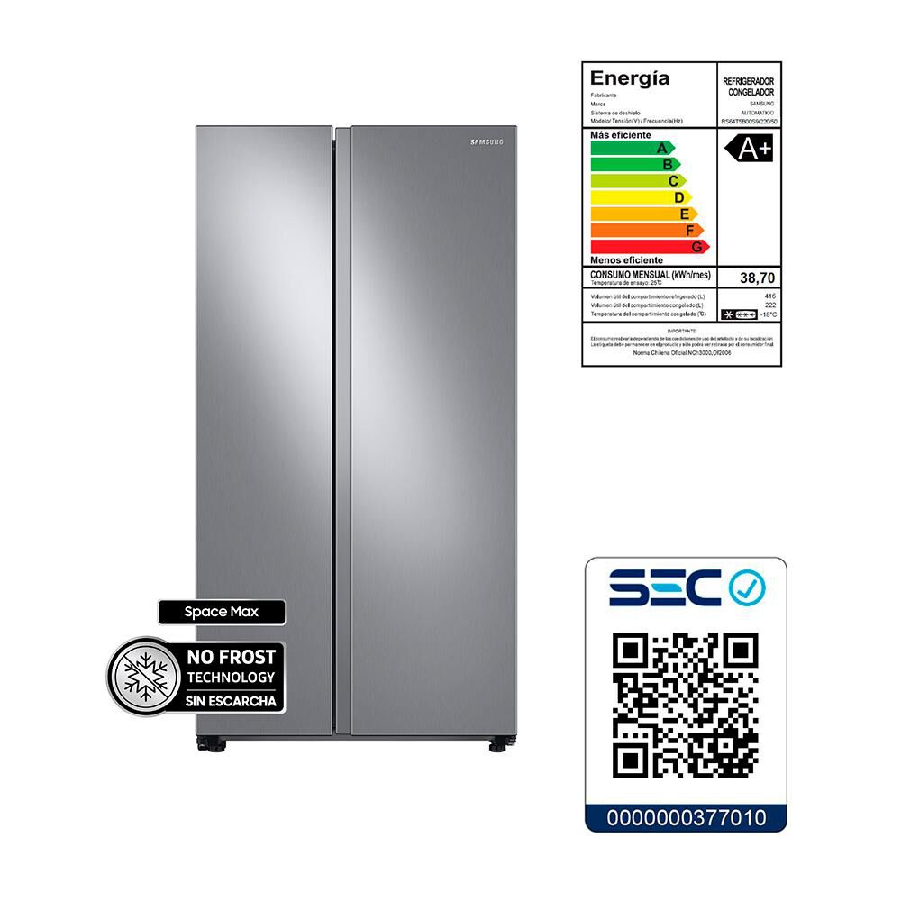 Refrigerador Side By Side Samsung RS64T5B00S9/ZS / No Frost / 638 Litros / A+ image number 14.0