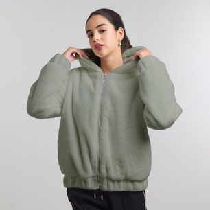Chaqueta Regular Sherpa Cuello Redondo Con Capucha Mujer Freedom