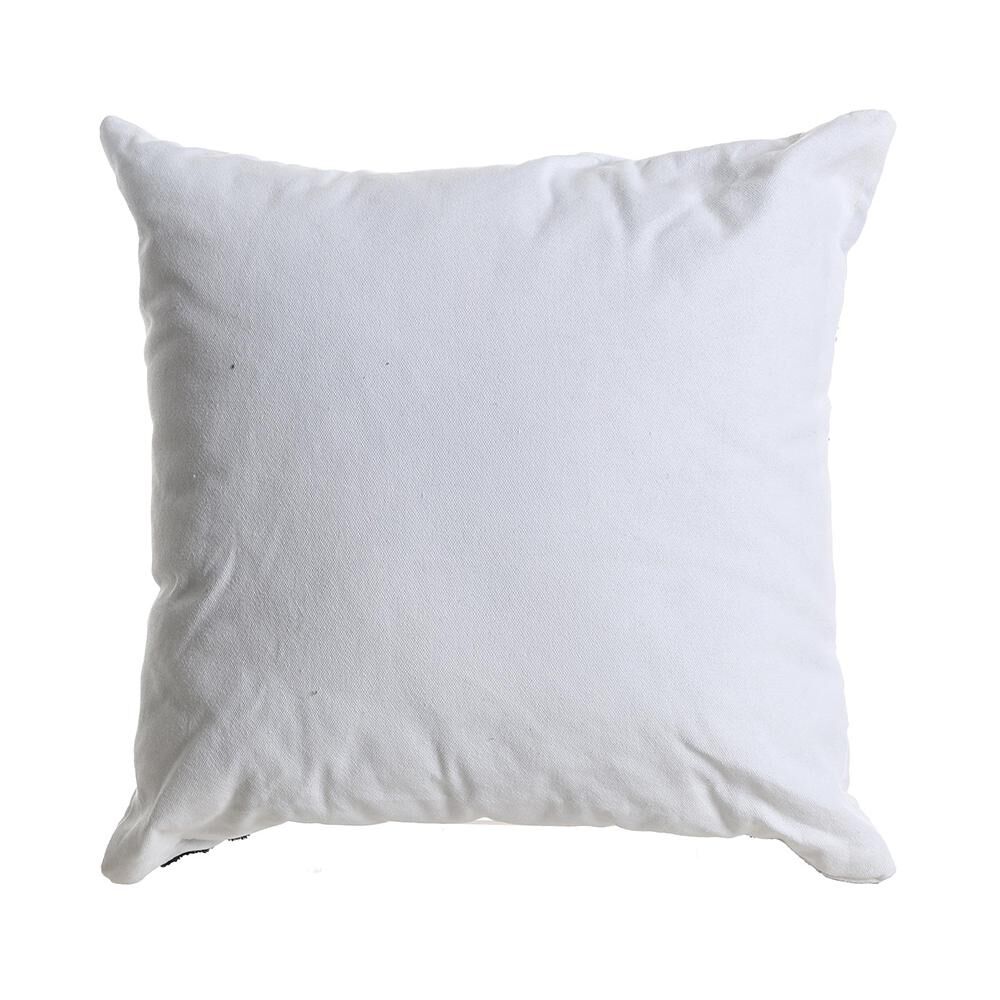 Cojin Blanco Con Dise&ntilde;o Negro Az Home / 40x40 Cm image number 2.0