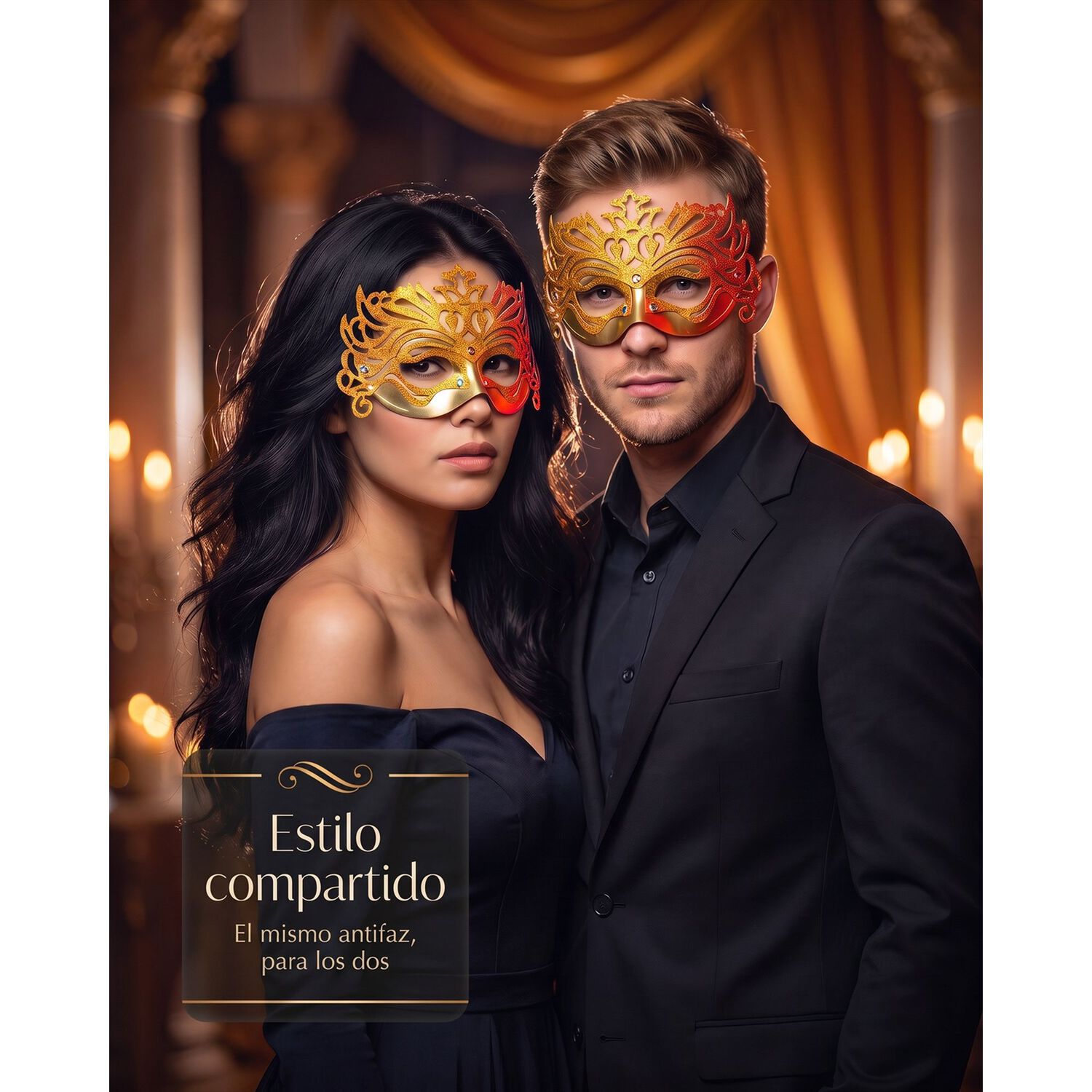 M&aacute;scaras Misterio Veneciano Antifaz Disfraz Sexy Venecianas image number 11.0