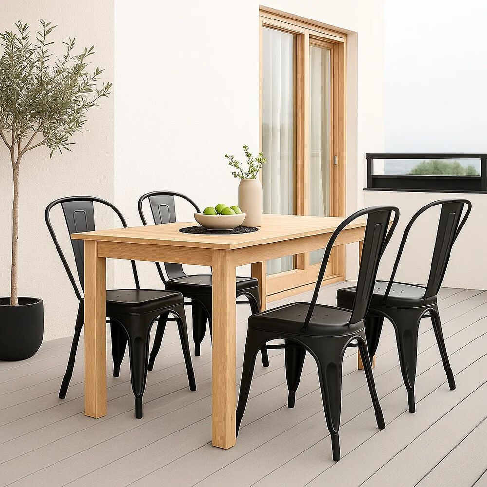 Pack De 4 Sillas Tolix Negras image number 1.0