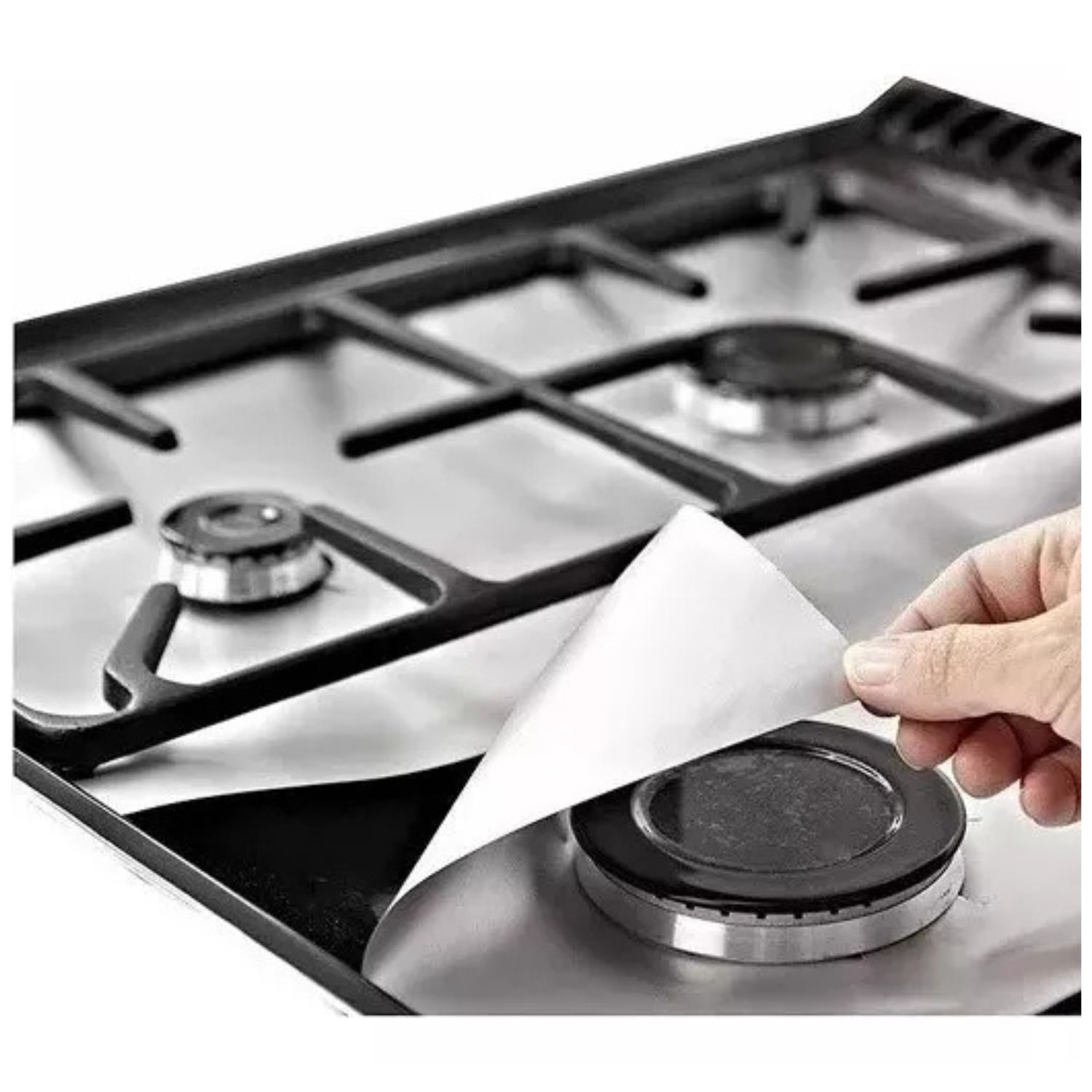 Papel Aluminio 12 Laminas Protector Cocina Estufa Fog&oacute;n Gas image number 1.0