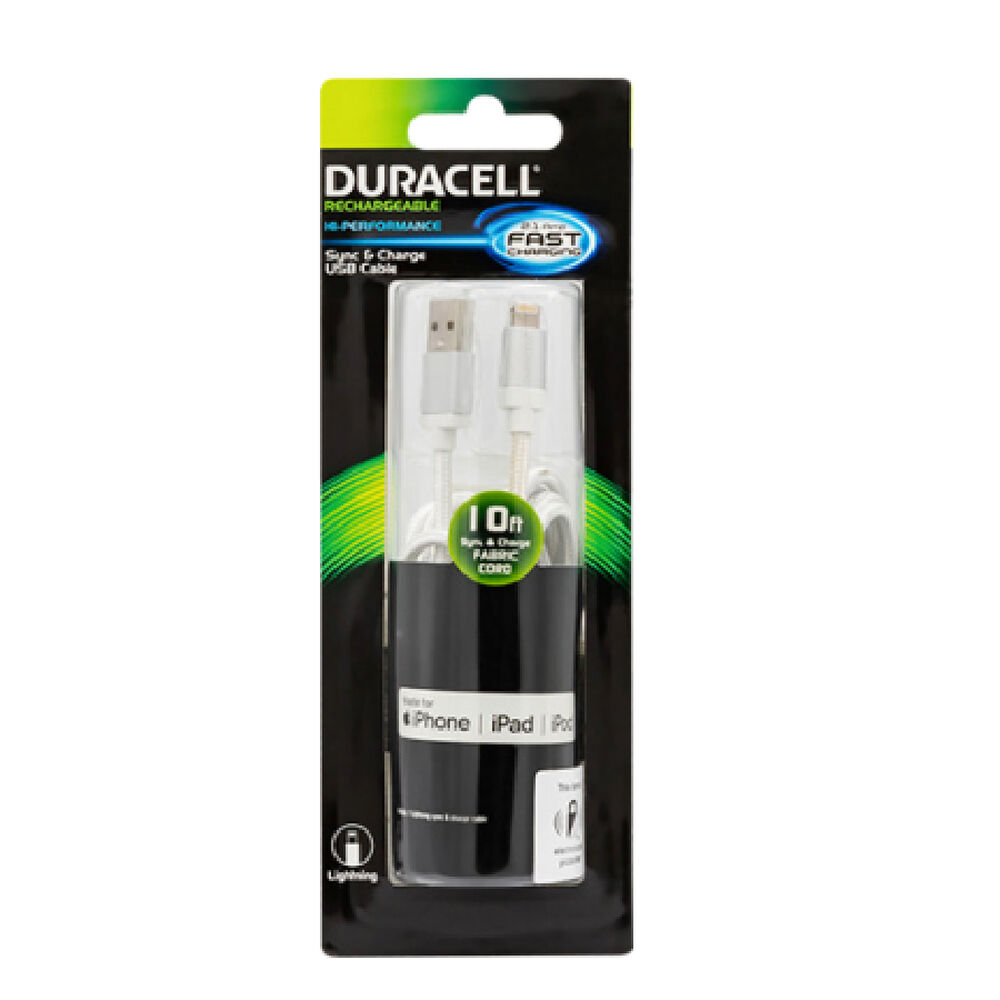 Cable Iphone Duracell 2.1 Amp 3mts image number 1.0