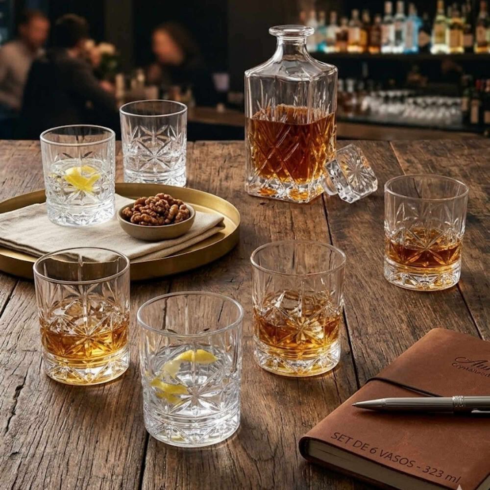 Set 6 Vasos Old Fashioned Tallados 323 Ml image number 2.0