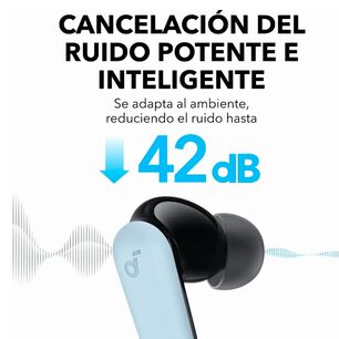 Aud&iacute;fonos Bluetooth Celeste