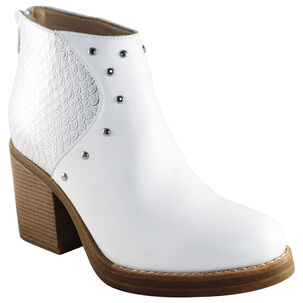 Botin Alto Alligator Blanco Danicolle