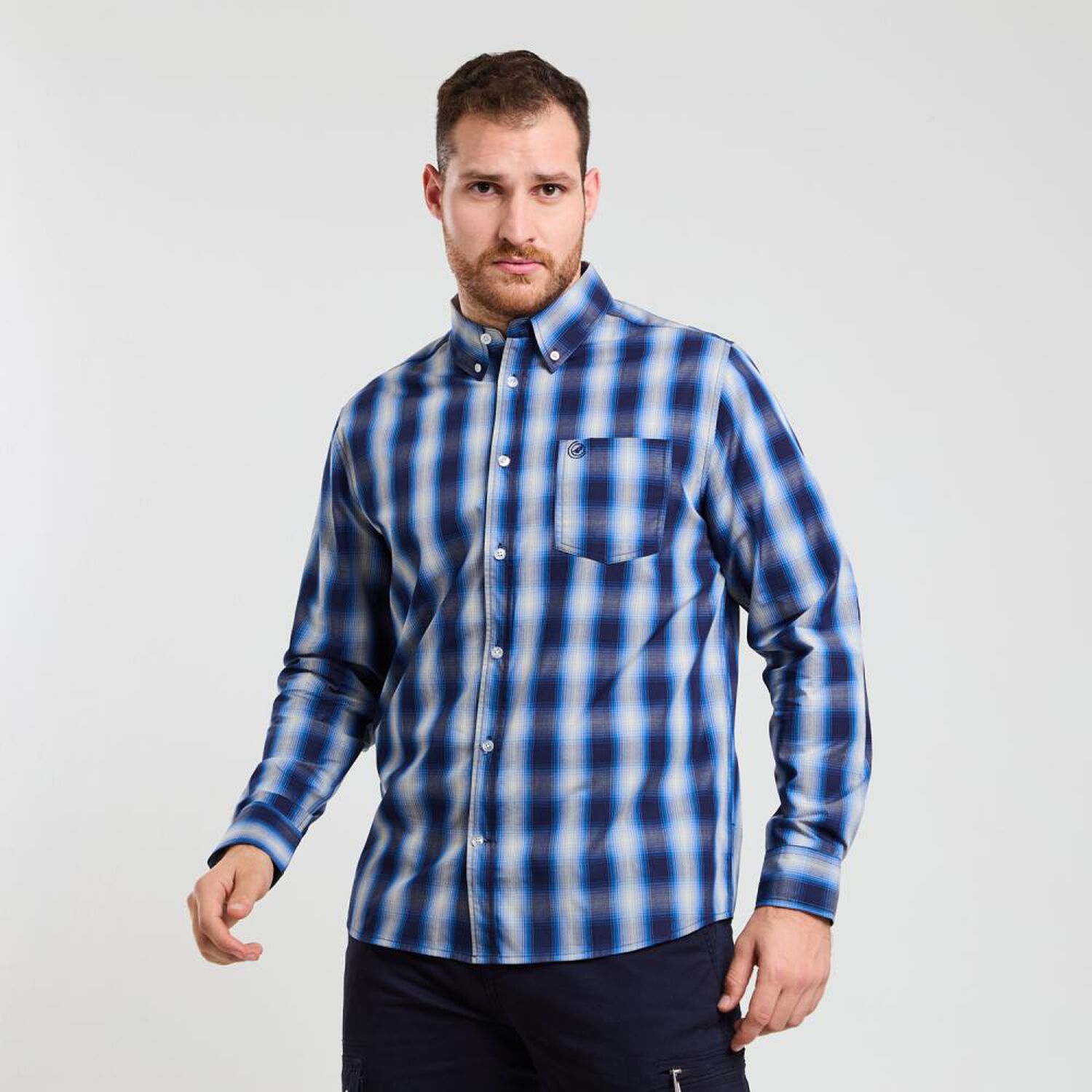 Camisa Cuadrille Regular Manga Larga Hombre Peroe image number 2.0