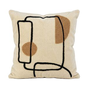 Cojin Bordado Beige Az Home / 45x45 Cm