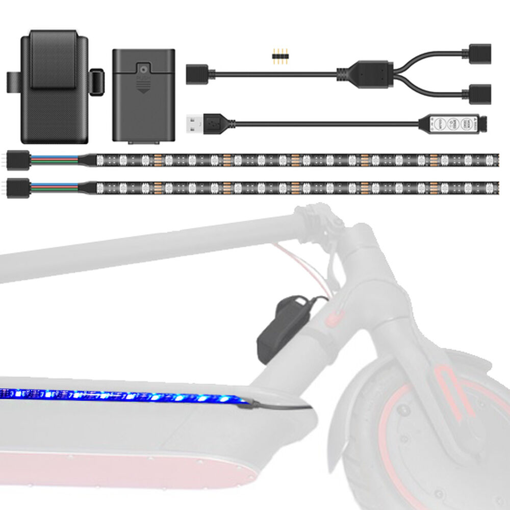 Luces Led Multicolor Scooter, Bicicleta O Moto image number 1.0