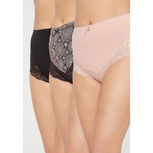 Pack 3x Pantaleta Algod&oacute;n P3145053-neg7 Kayser